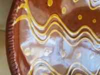 Redware Deep Trencher with Slip Pattern