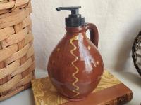 Redware Soap/Lotion Dispenser Jug