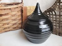 Redware Jar with Black Glaze
