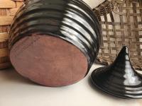 Redware Jar with Black Glaze