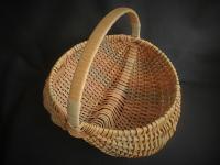 Primitive Woven Melon Basket, Egg Basket