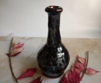 Redware Bottle with Black Lead Free Glaze