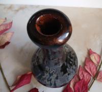 Redware Bottle with Black Lead Free Glaze