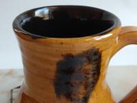 Redware Medieval Mug, Earthenware with Black Glaze