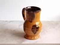 Redware Medieval Mug, Earthenware with Black Glaze