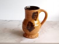 Redware Medieval Mug, Earthenware with Black Glaze