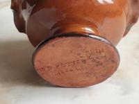 Redware Salt Cellar or Spice Bowl with Fluted Rim