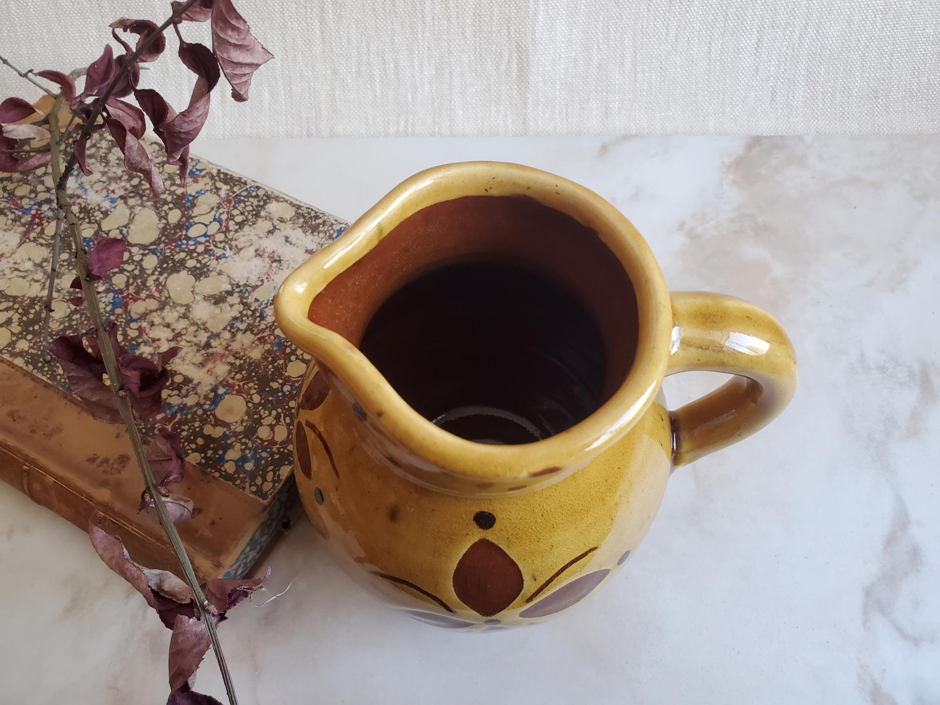 Redware Pitcher with Sgraffito Decoration