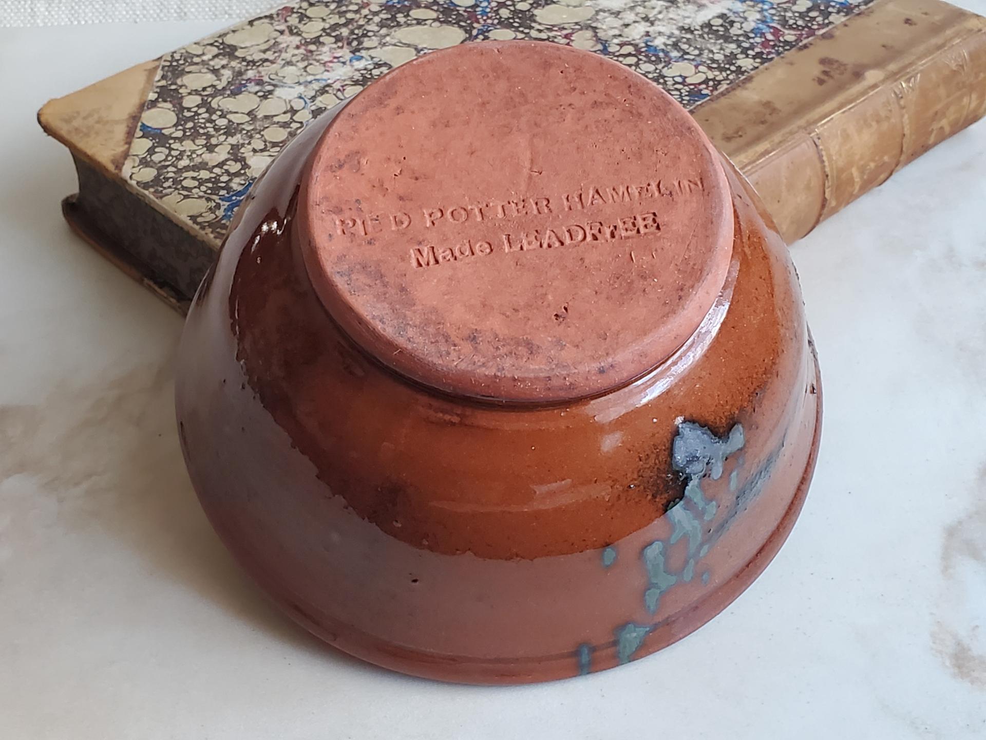 Redware 5 inch Bowl with Spangles