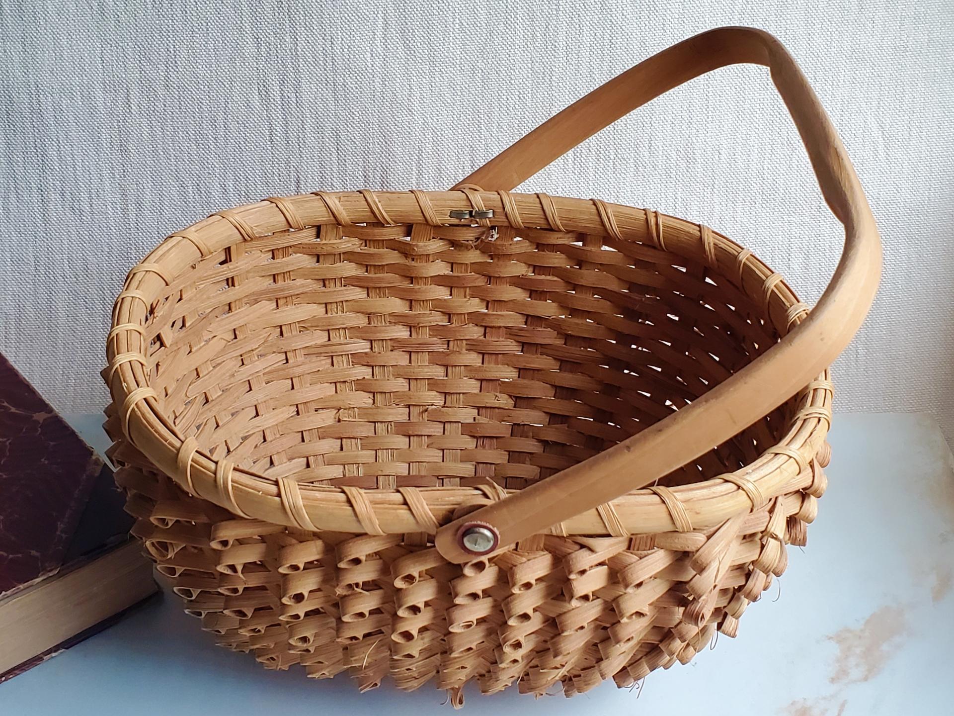 Basket, Penobscot style porcupine or curlicue basket