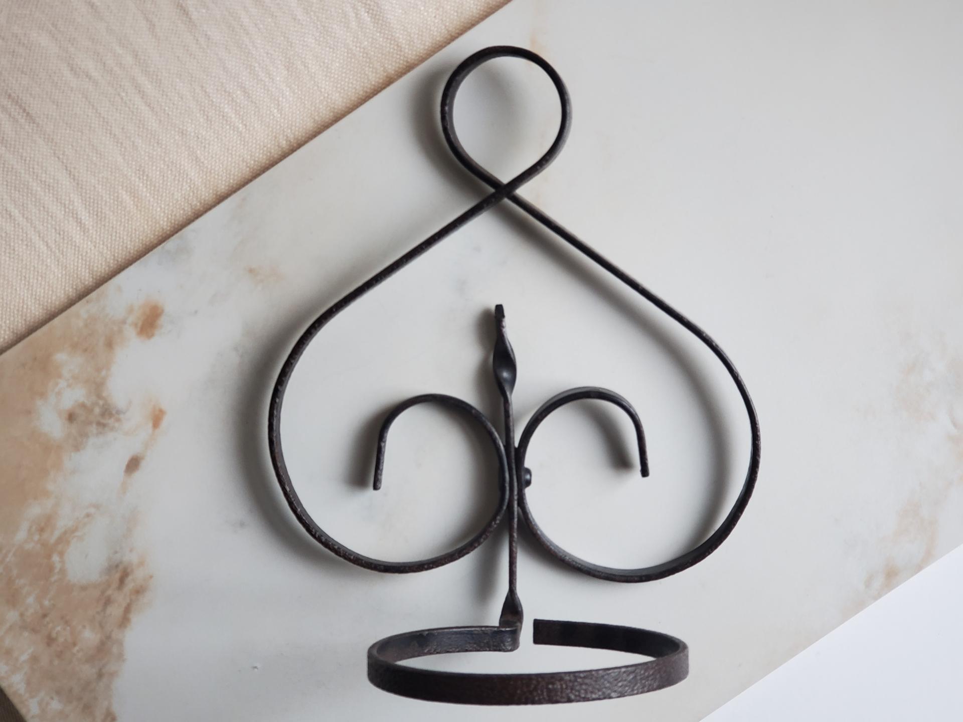 Redware Fluted Rim Bowl, Vintage Candle Holder and Primitive Candle