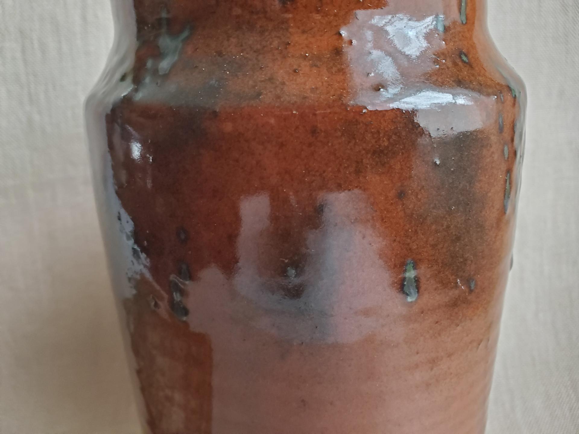 Redware 9 inch Rolled Rim Canning Jar