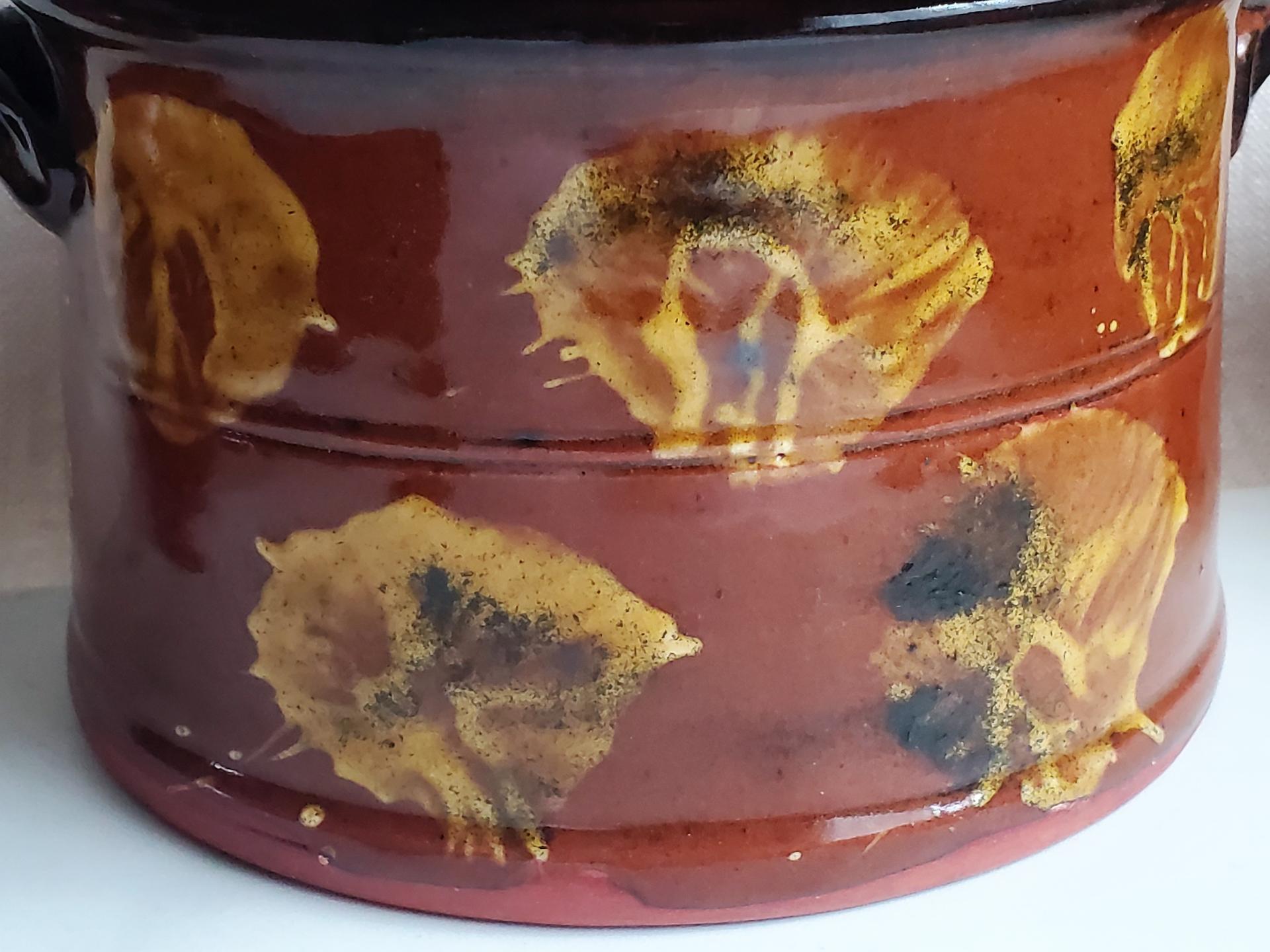Redware Covered Serving Dish