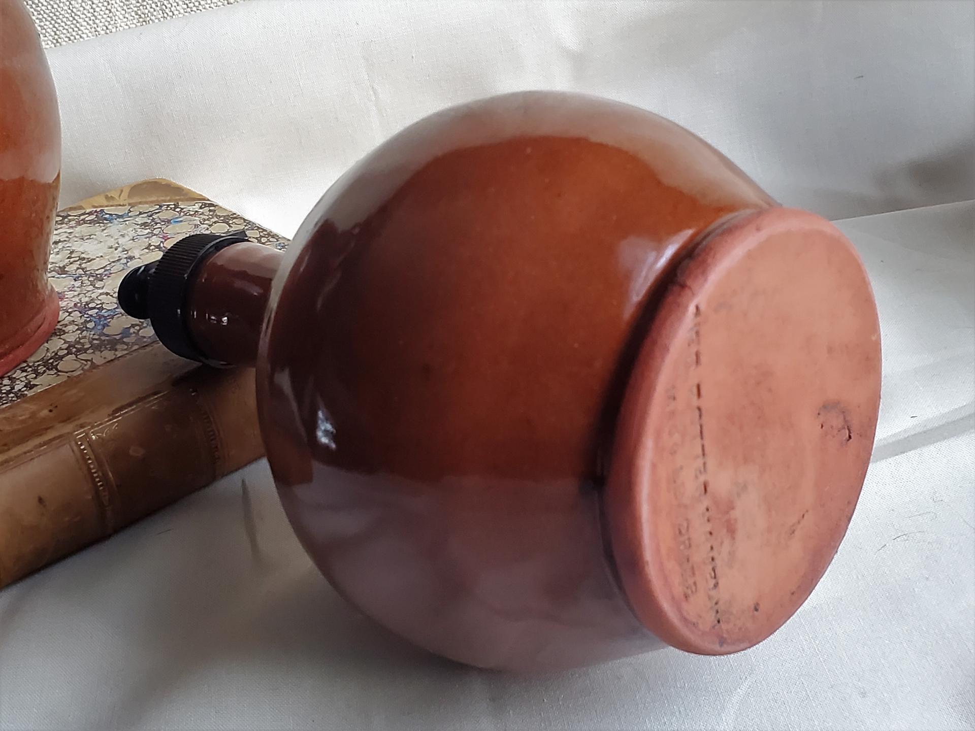 Redware Soap/Lotion Dispenser Bottle with Spangles