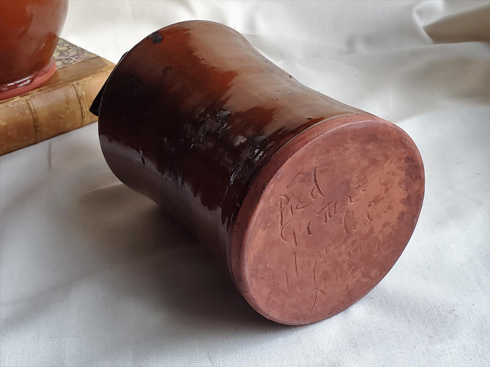 Redware Soap/Lotion Dispenser Bottle with Spangles