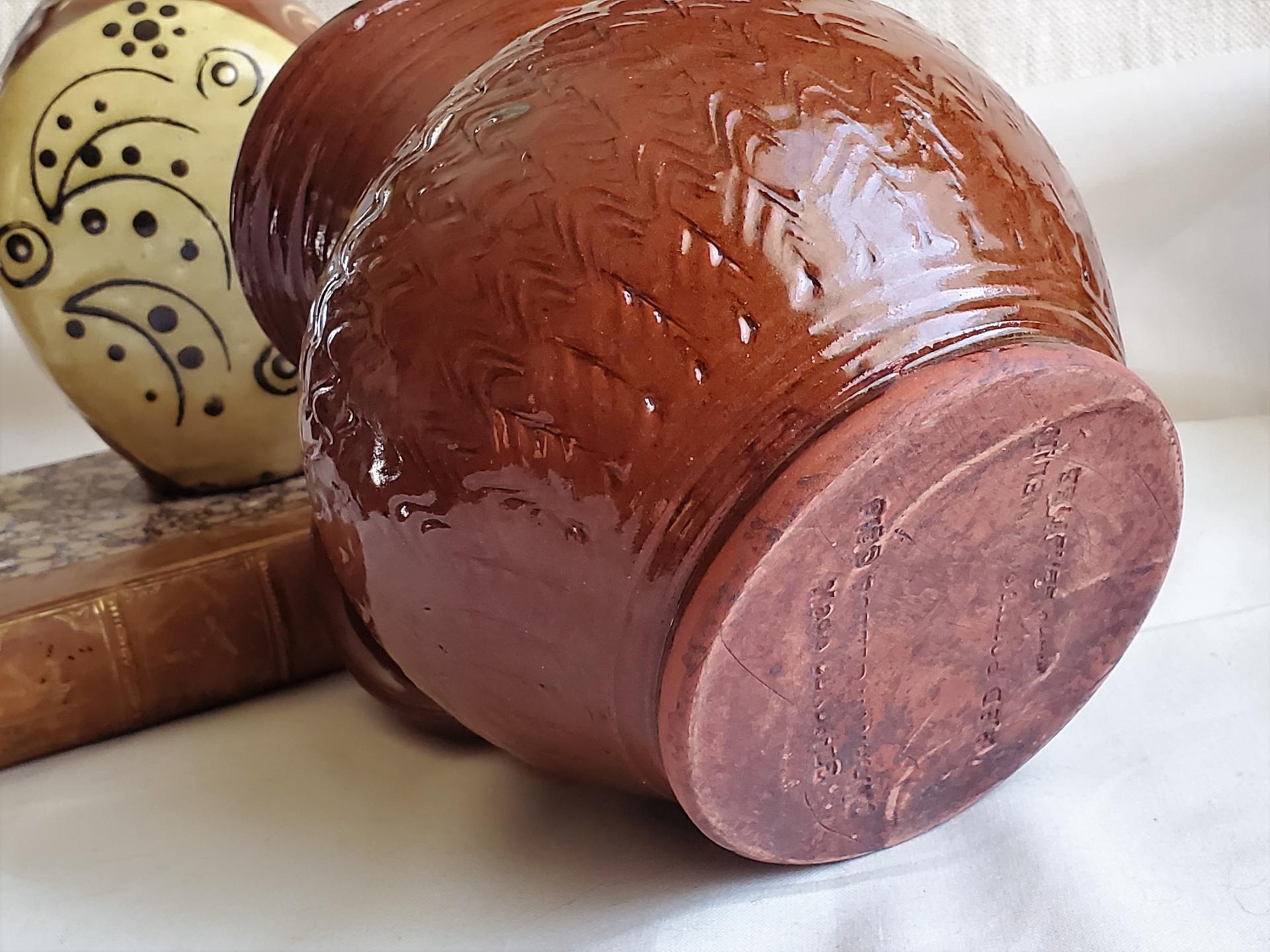 Redware Pitcher with Incised Decoration