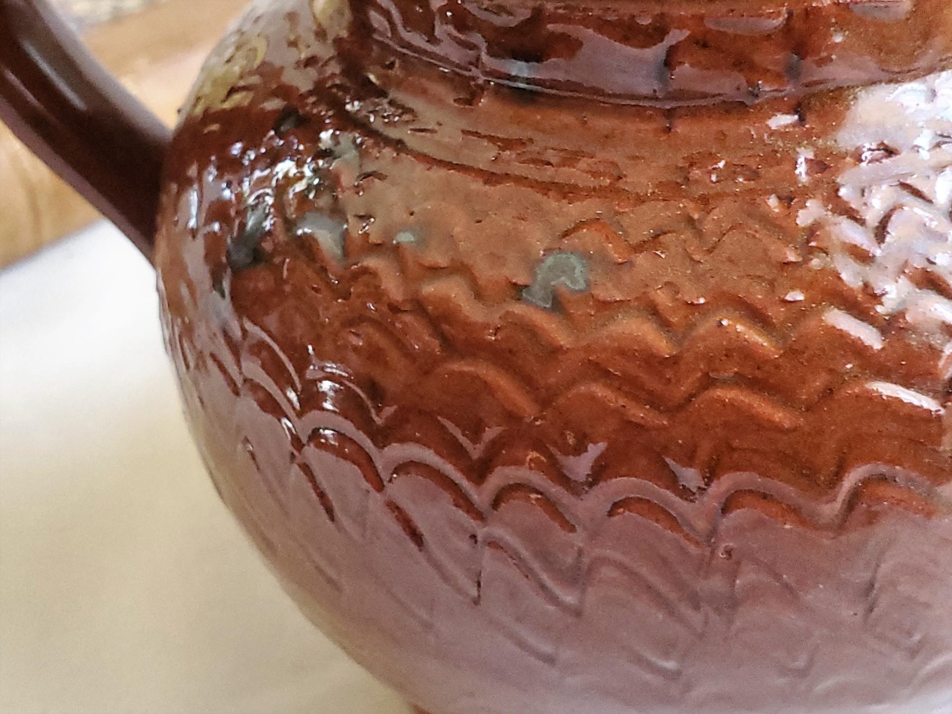 Redware Pitcher with Incised Decoration