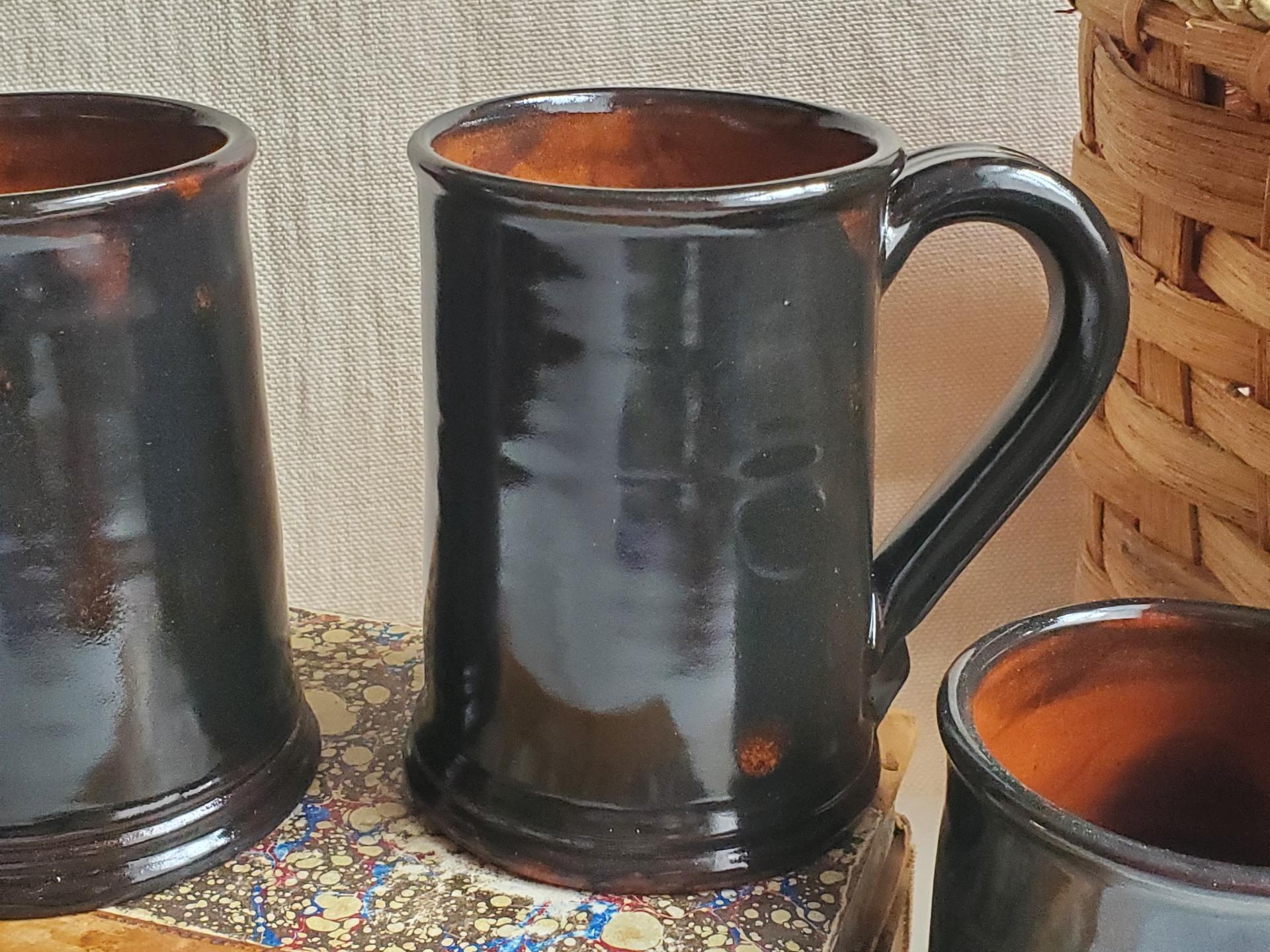 Redware 12 oz. Mug with Black Glaze