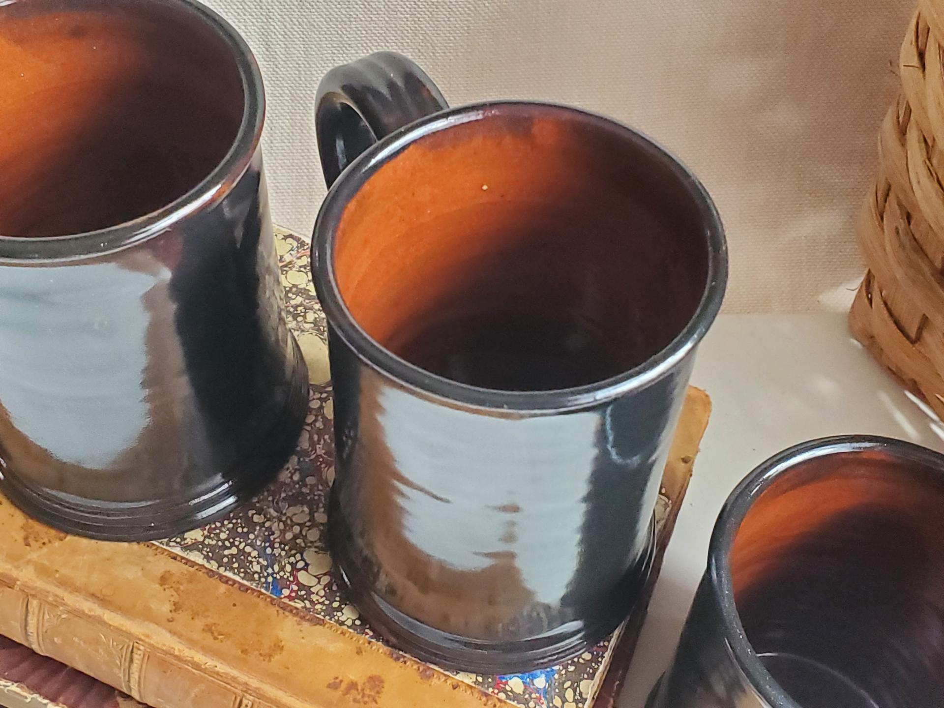 Redware 12 oz. Mug with Black Glaze