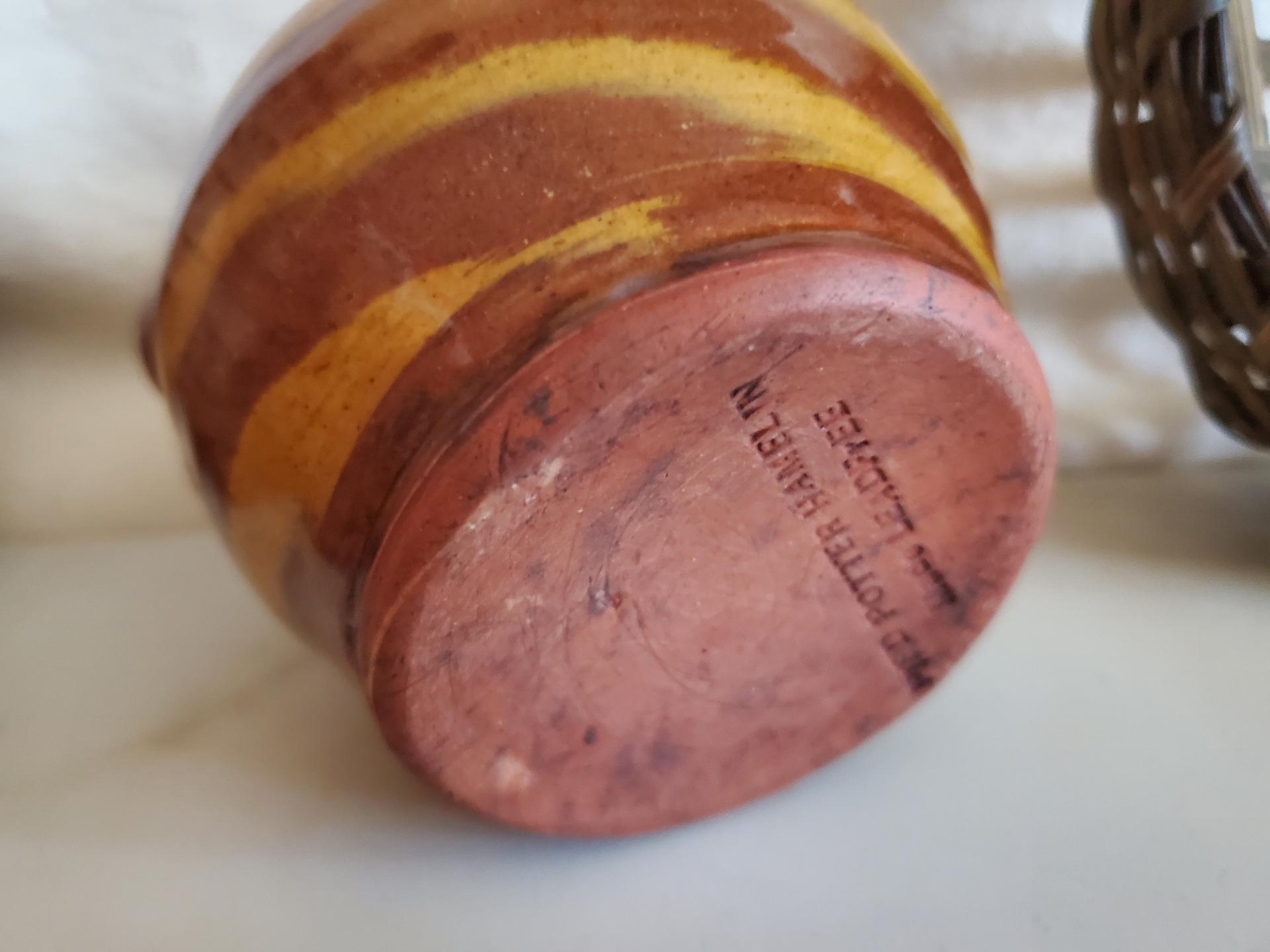 One-of-a-Kind Redware Soap or Lotion Dispenser Jug