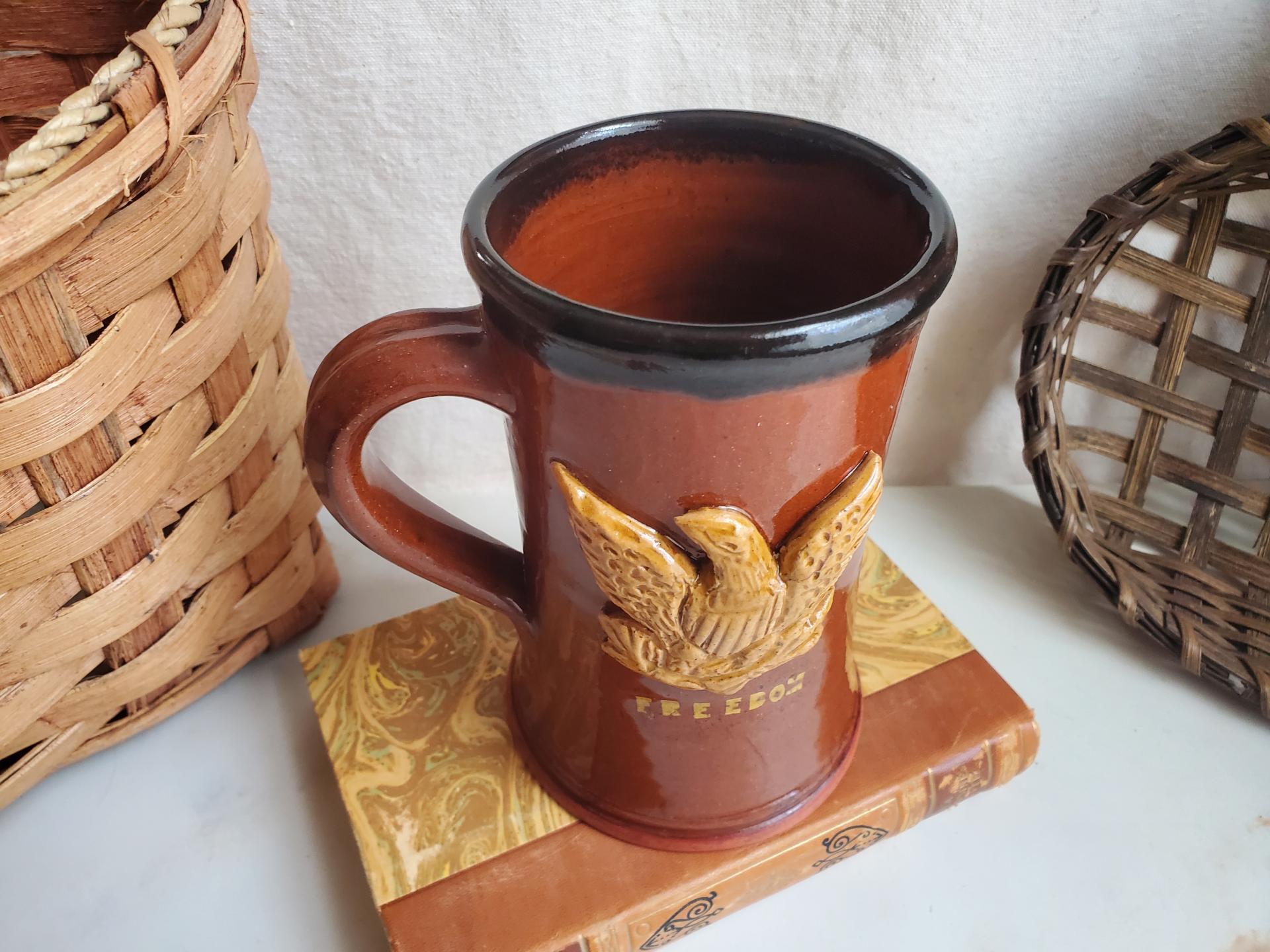 Redware "Freedom - Liberty" Mug