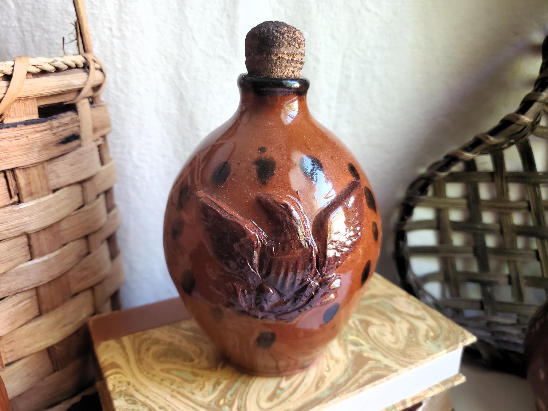 Redware Eagle Jug
