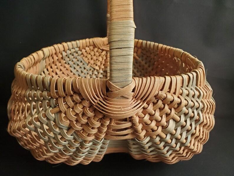 Primitive Woven Melon Basket, Egg Basket