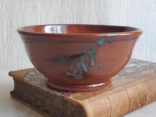 Redware 5 inch Bowl with Spangles