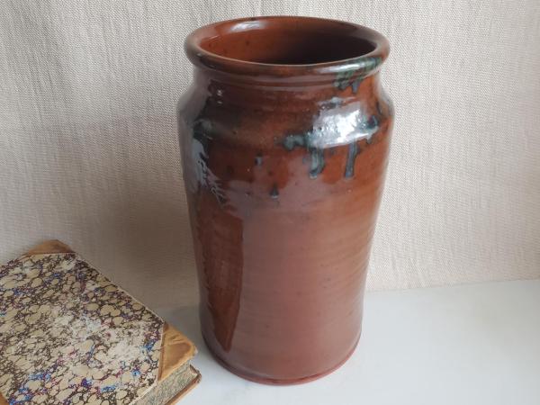 Redware 9 inch Rolled Rim Canning Jar