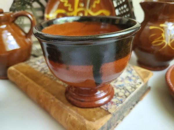 Redware Footed Bowl for Salt, Nuts, Jewelry and More