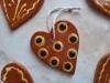 Redware Heart Ornaments with Slip Dots