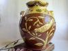 Sgraffito Redware Jar with Traditional Pattern and Lead Free Glaze